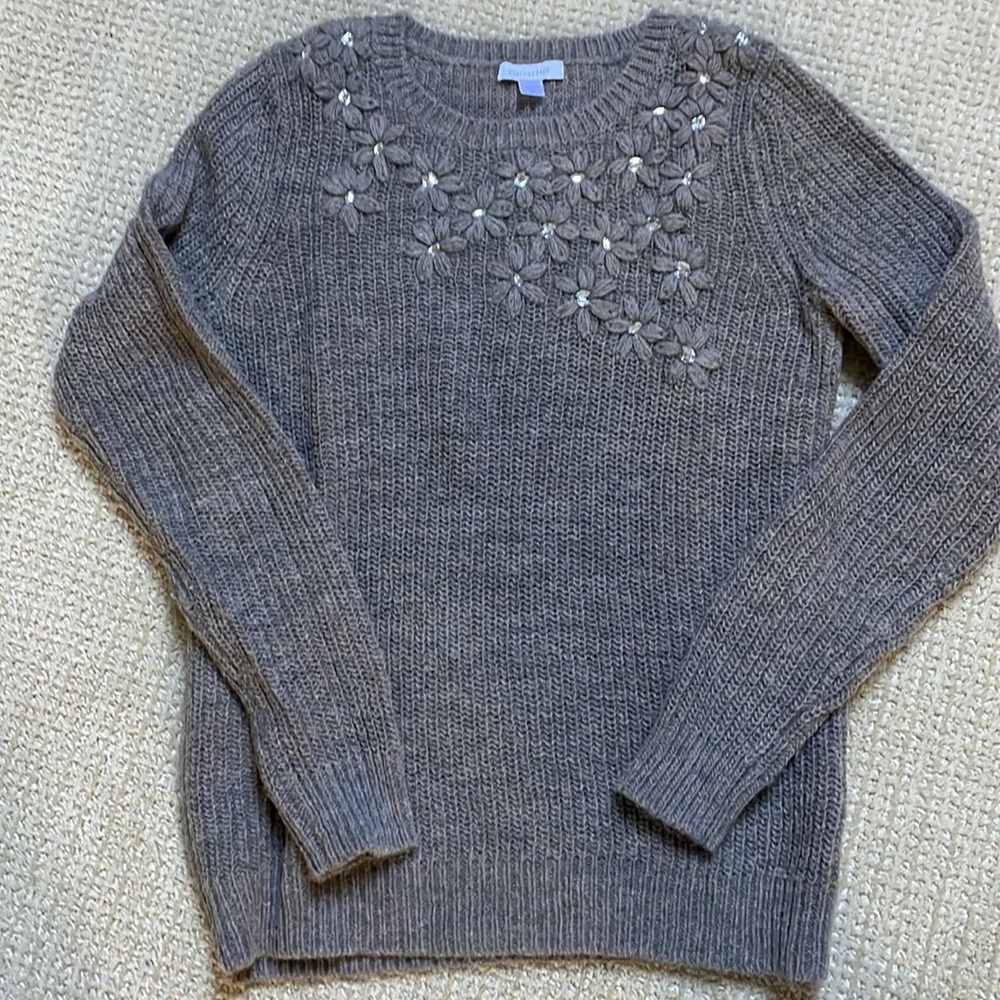 Garnet Hill Festive Embellished Sweater - Picture 3 of 6
